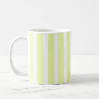 Caneca De Café Listra Vertical Verde Lima e Branco