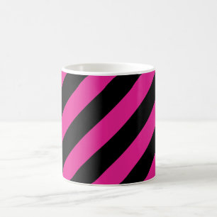 Caneca de Café Listrada de Rosa e Preto do Hallowe