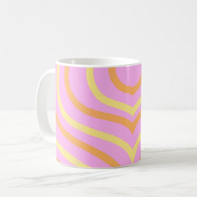 Caneca De Café Listrado Chic (Frente Esquerda)