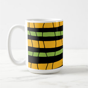Caneca De Café Listras abstratas quebradas