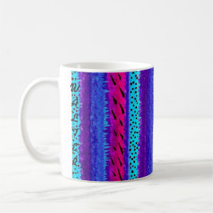 Caneca De Café Listras azuis e pontos A5