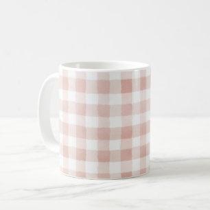Caneca De Café Listras Brancas Rosa