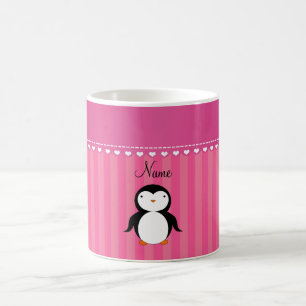 Caneca De Café Listras conhecidas personalizadas do rosa do