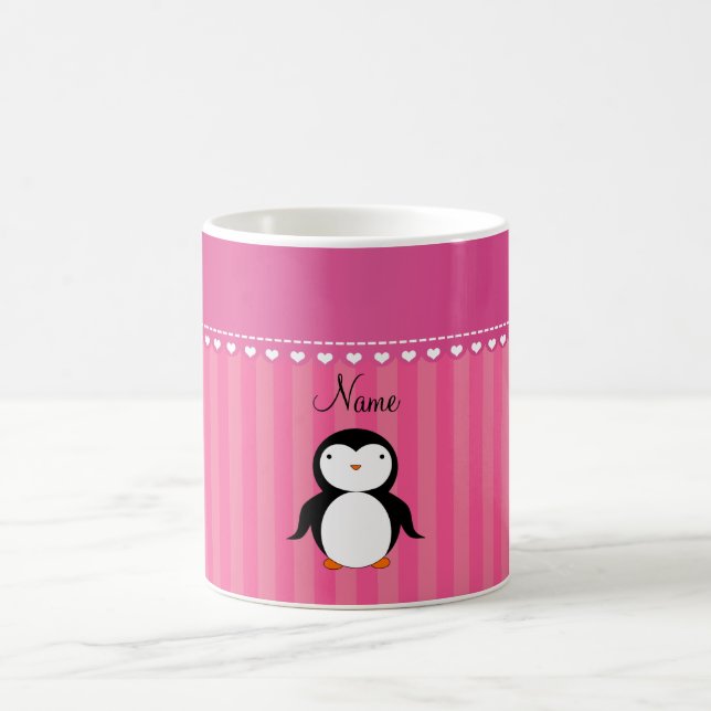 Caneca De Café Listras conhecidas personalizadas do rosa do (Centro)