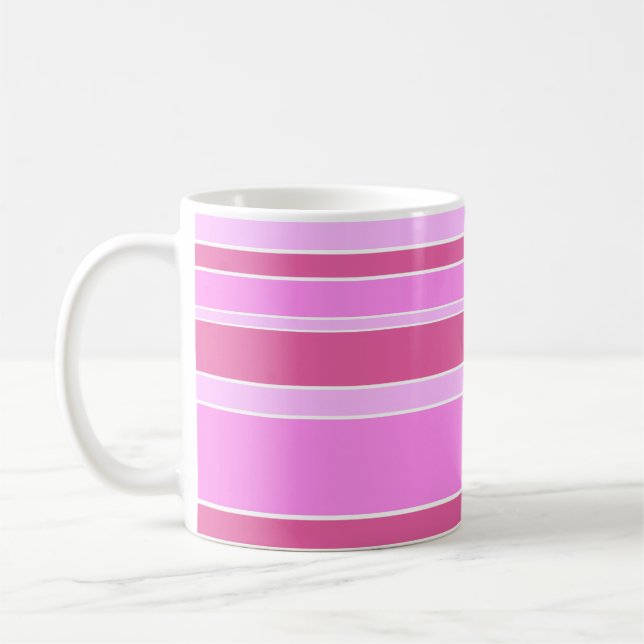 Caneca De Café Listras cor-de-rosa (Esquerda)