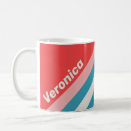 Caneca De Café Listras de Batom Antigo com Nome