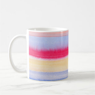 Caneca De Café Listras de cor aquosa.listra,aquarela