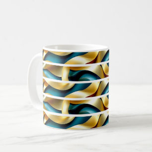 Caneca De Café Listras de Fita Abstrata