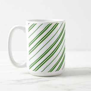 Caneca De Café Listras de Natal de Bala de Hortelã