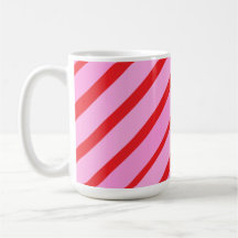 Listras diagonais rosa e vermelho