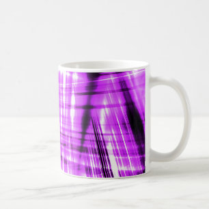 Caneca De Café Listras dinâmicas pretas e roxas
