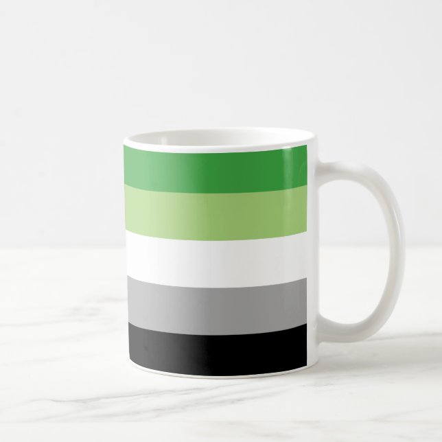 Caneca De Café Listras do Orgulho Aromântico (Direita)