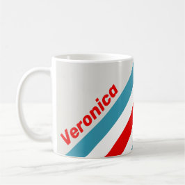 Caneca De Café Listras do Thunderbird com Nome