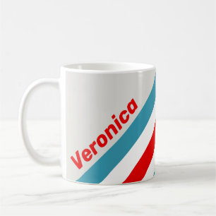 Caneca De Café Listras do Thunderbird com Nome