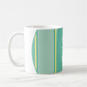 Caneca De Café LISTRAS dos ESPORTES - amarelo verde Pastel + seu