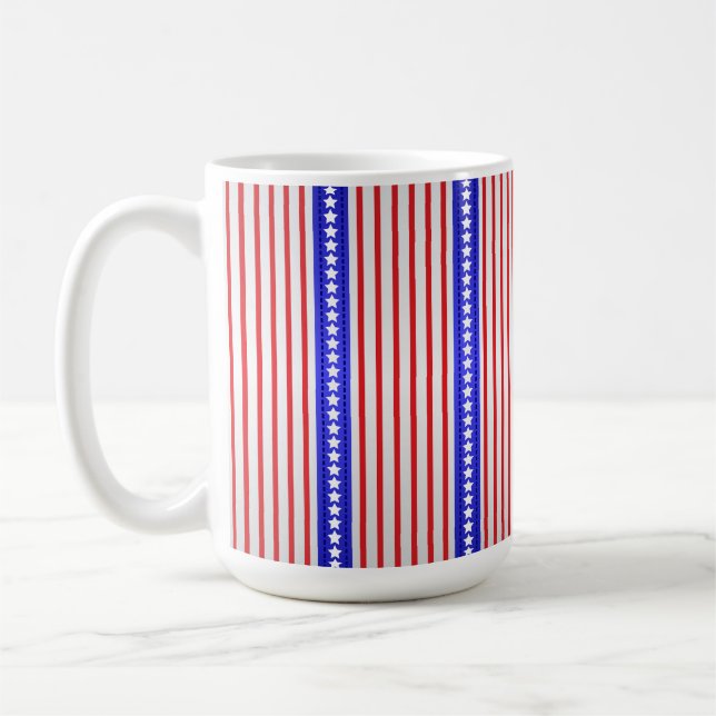 Caneca De Café Listras e Estrelas (Esquerda)