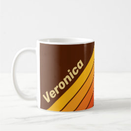Caneca De Café Listras em Estilo Vintage com Nome