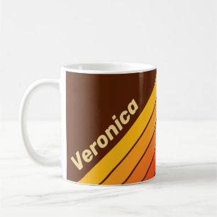 Caneca De Café Listras em Estilo Vintage com Nome