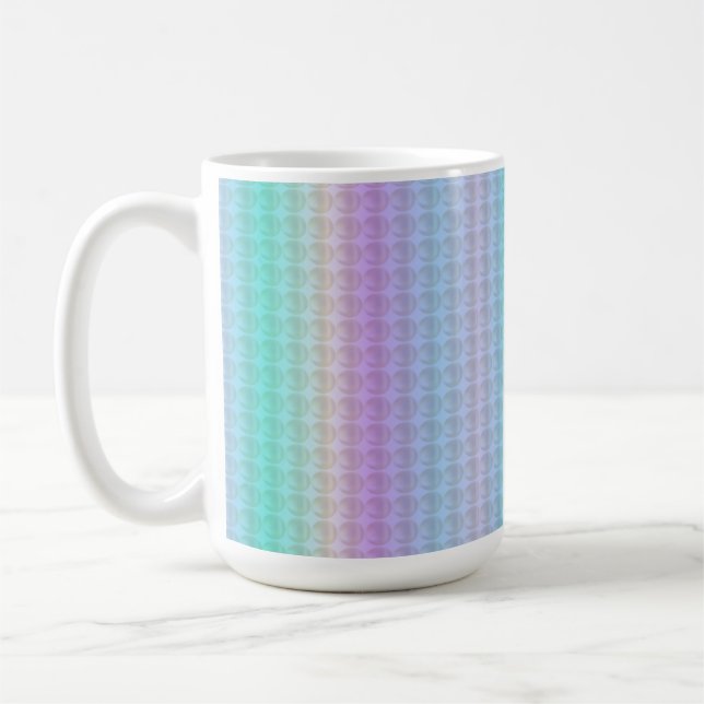 Caneca De Café Listras Fofo e Padrão de Bolinhas (Esquerda)