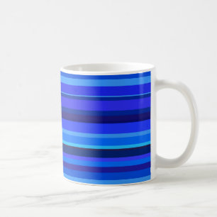 Caneca De Café Listras horizontais azuis