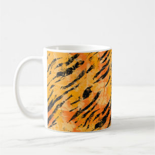 Caneca De Café Listras Laranja de Tigre