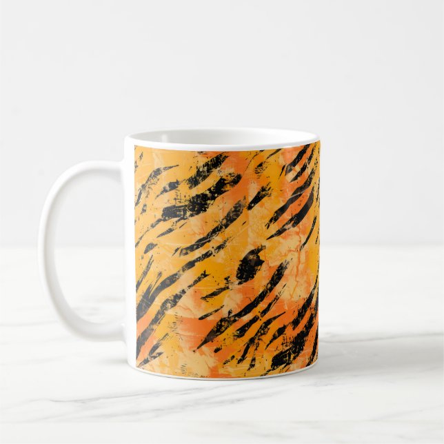 Caneca De Café Listras Laranja de Tigre (Esquerda)