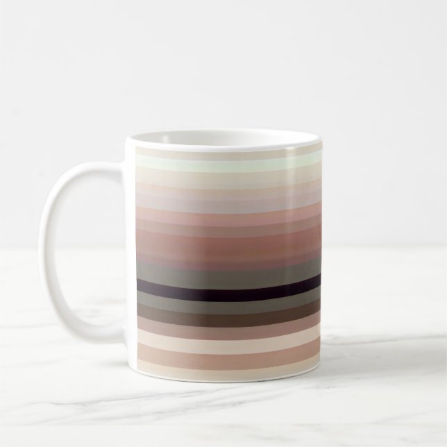 Caneca De Café Listras Ombre Marrons (Esquerda)