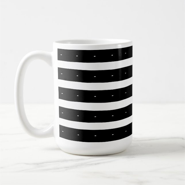 Caneca De Café Listras pretas e brancas (Esquerda)