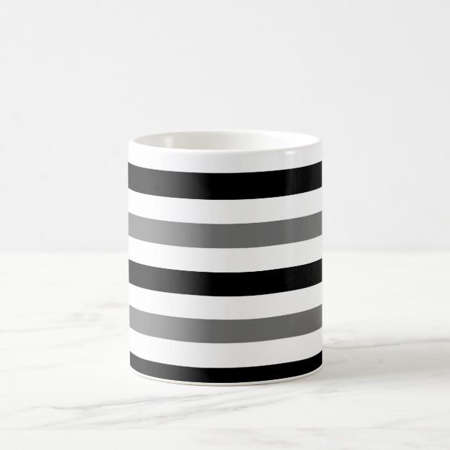 Caneca De Café Listras pretas e brancas design  (Centro)