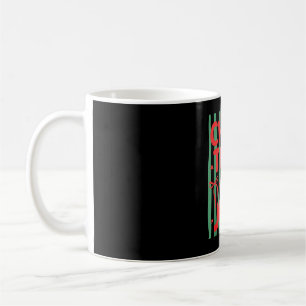 Caneca De Café Listras tropical verão natal em julho feminino