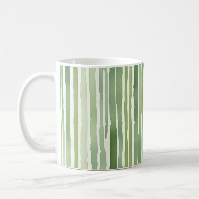 Caneca De Café Listras Verdes  (Esquerda)