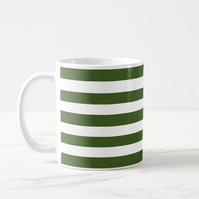 Caneca De Café Listras verdes e brancas (Esquerda)