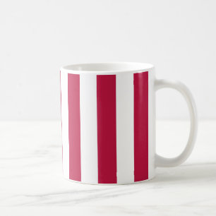 Caneca De Café Listras vermelhas e brancas