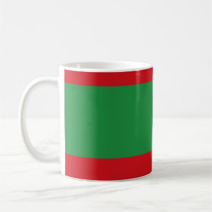 Caneca De Café Listras vermelhas e verdes