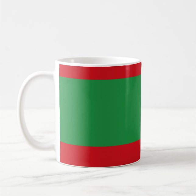 Caneca De Café Listras vermelhas e verdes (Esquerda)
