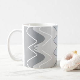 Caneca De Café Listras verticais onduladas, diferentes tons de ci