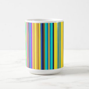 Caneca De Café Listras Verticais Vibrantes