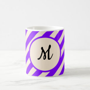 Caneca De Café Listras Violetas