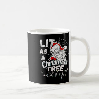 Caneca De Café Lit Como Gráfico Da Árvore De Natal