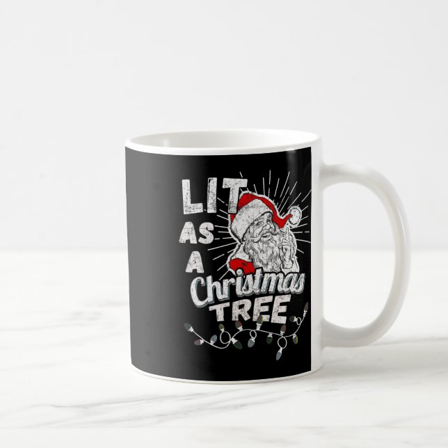 Caneca De Café Lit Como Gráfico Da Árvore De Natal (Direita)