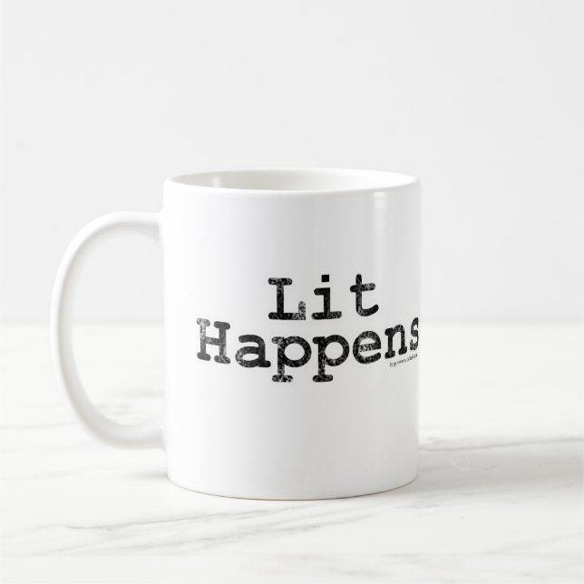 Caneca De Café Lit Happens! (Esquerda)