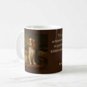 Caneca De Café Literária satírica Jane Pawsten Ccita Cavalier Dog