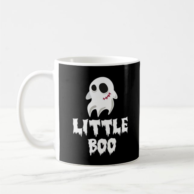 Caneca De Café Little Boo In Halloween Cool Graphic (Esquerda)