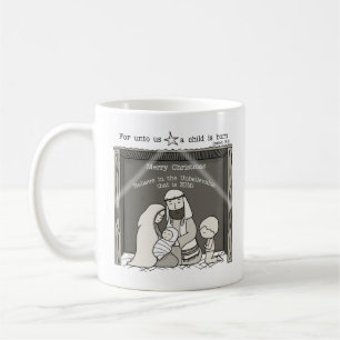 Caneca De Café Little Boy no Natal Manger-Feliz