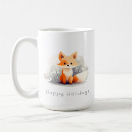Caneca De Café Little fox in winter