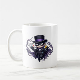 Caneca De Café Little Magician – Cute Wizard Card Trick Art