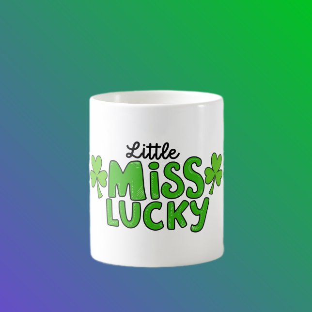 Caneca De Café Little Miss Lucky - Cute Shamrock (Criador carregado)