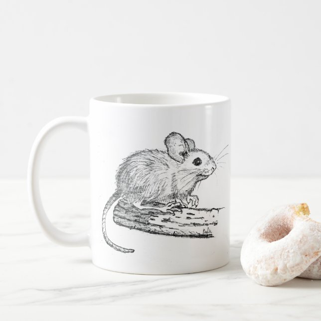 Caneca De Café Little Pencil Mouse (Com Donut)