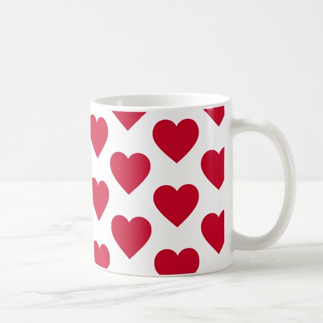 Caneca De Café Little Red Hearts (Direita)
