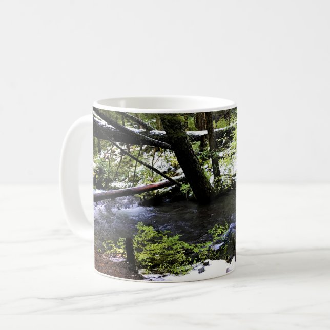 Caneca De Café Little Zigzag River, Oregon (Frente Esquerda)